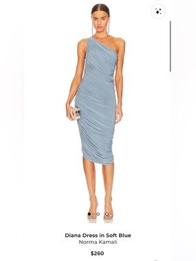 Norma Kamali Diana dress in soft blue size XS